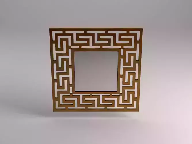 MIRROR---Square with labyrinth 3D model