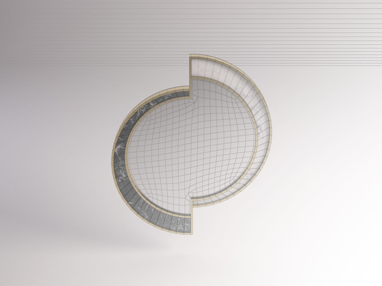 MIRROR---Half moon offset 3D model_1