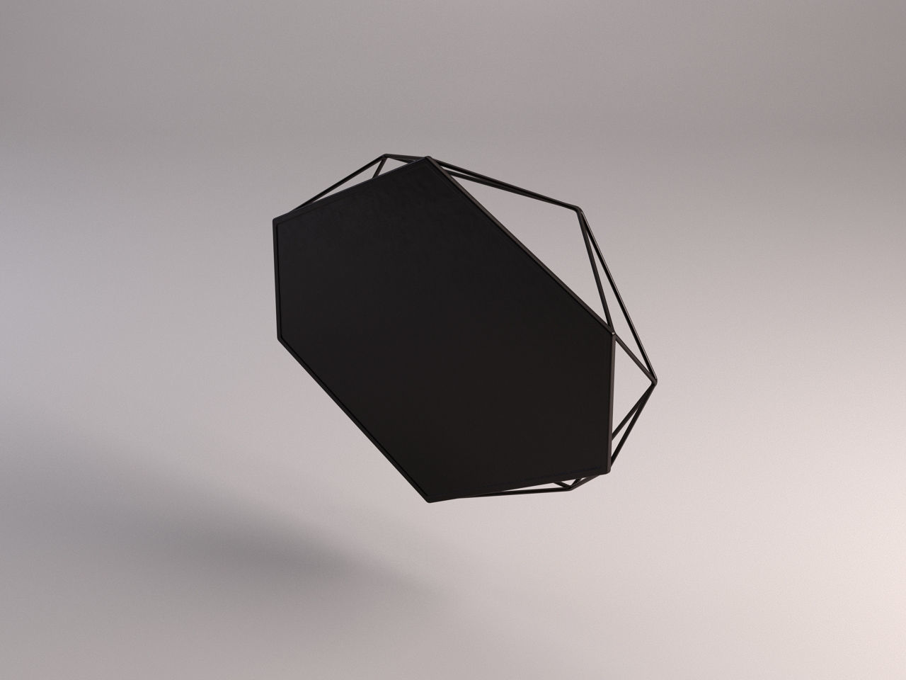 MIRROR---Tray geometric shape hanging from ceiling 3D model_7