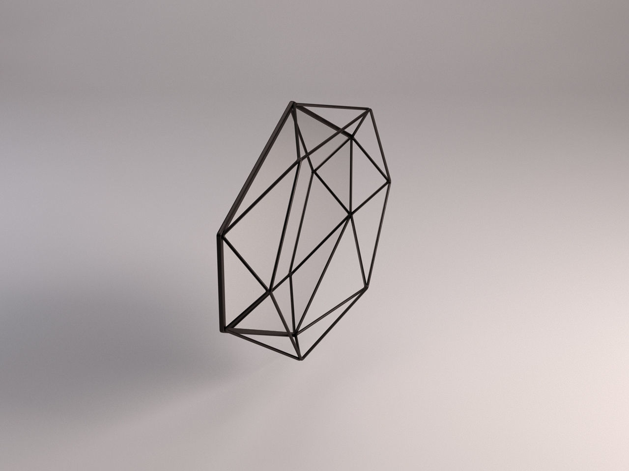 MIRROR---Tray geometric shape hanging from ceiling 3D model_4