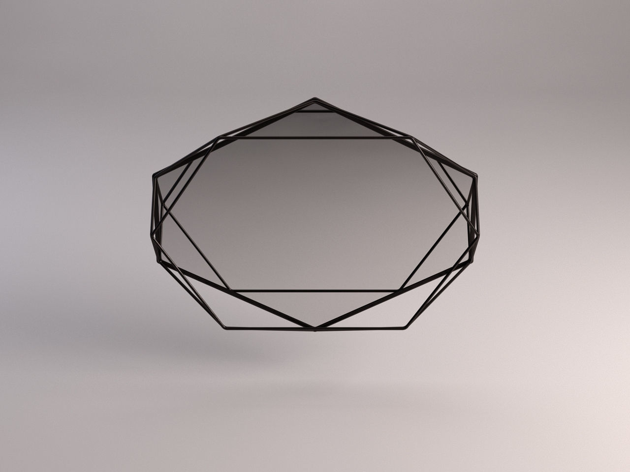 MIRROR---Tray geometric shape hanging from ceiling 3D model_1