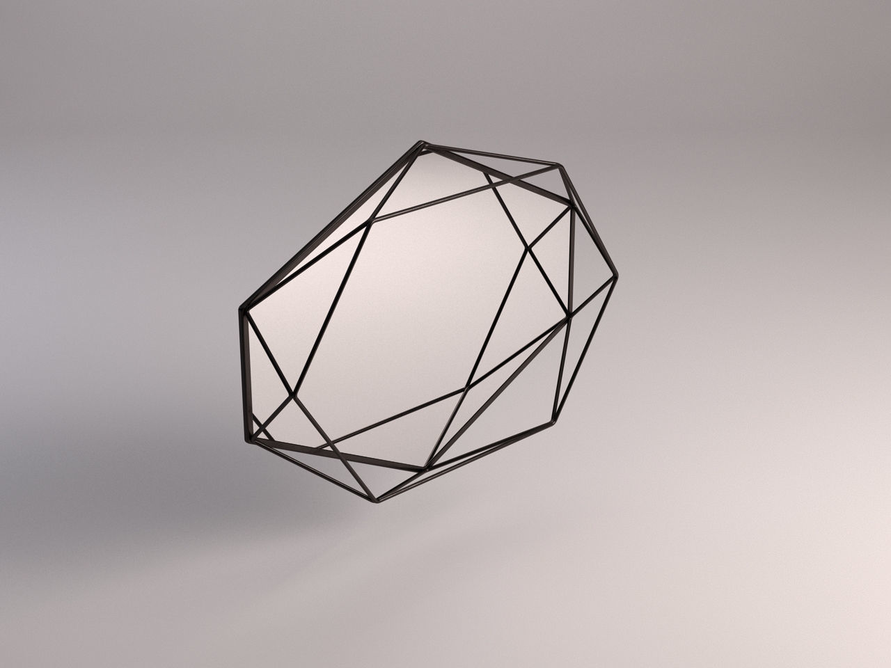 MIRROR---Tray geometric shape hanging from ceiling 3D model_3