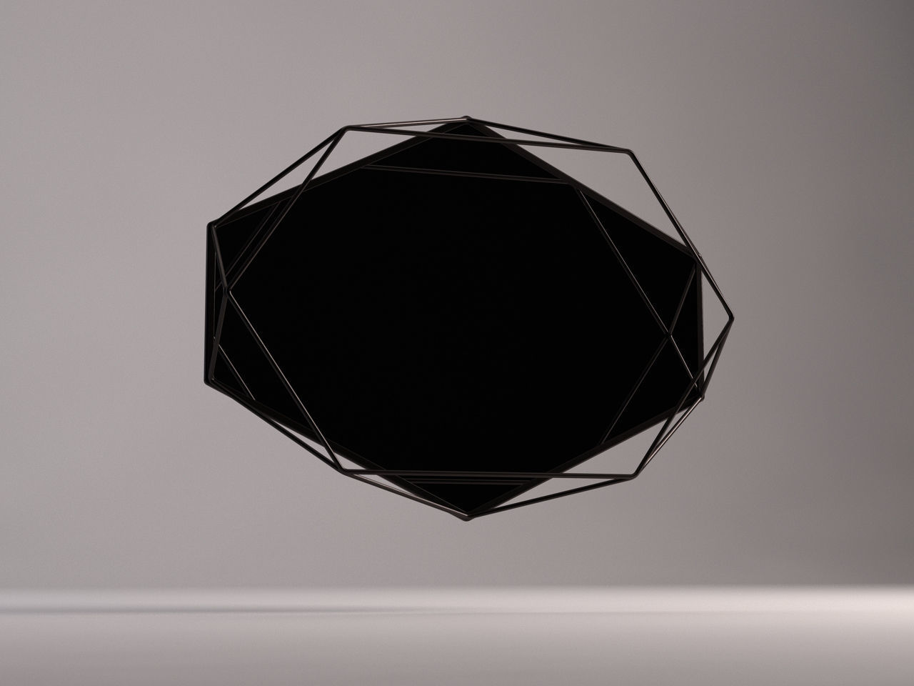 MIRROR---Tray geometric shape hanging from ceiling 3D model_15