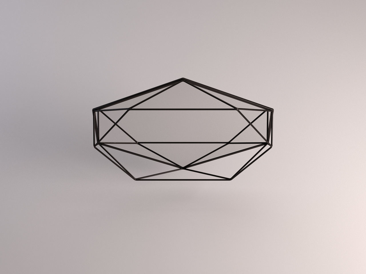 MIRROR---Tray geometric shape hanging from ceiling 3D model_12