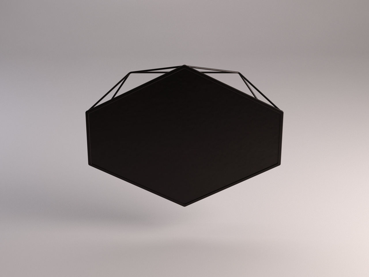 MIRROR---Tray geometric shape hanging from ceiling 3D model_9