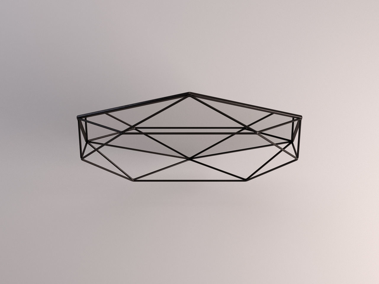 MIRROR---Tray geometric shape hanging from ceiling 3D model_17