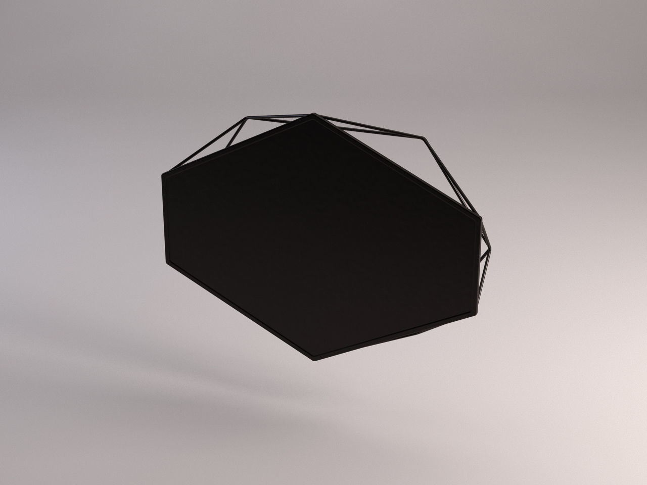 MIRROR---Tray geometric shape hanging from ceiling 3D model_8