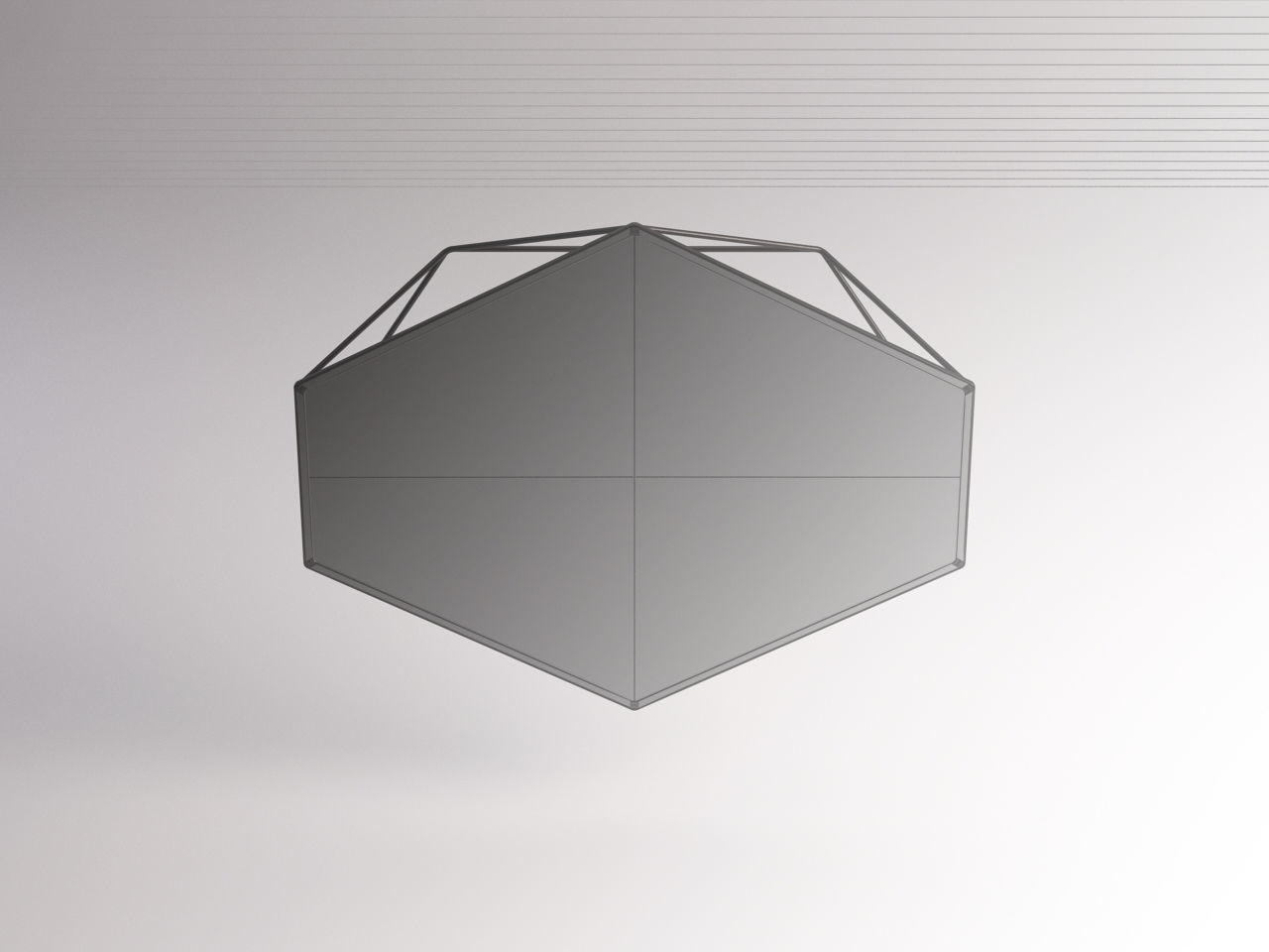 MIRROR---Tray geometric shape hanging from ceiling 3D model_10