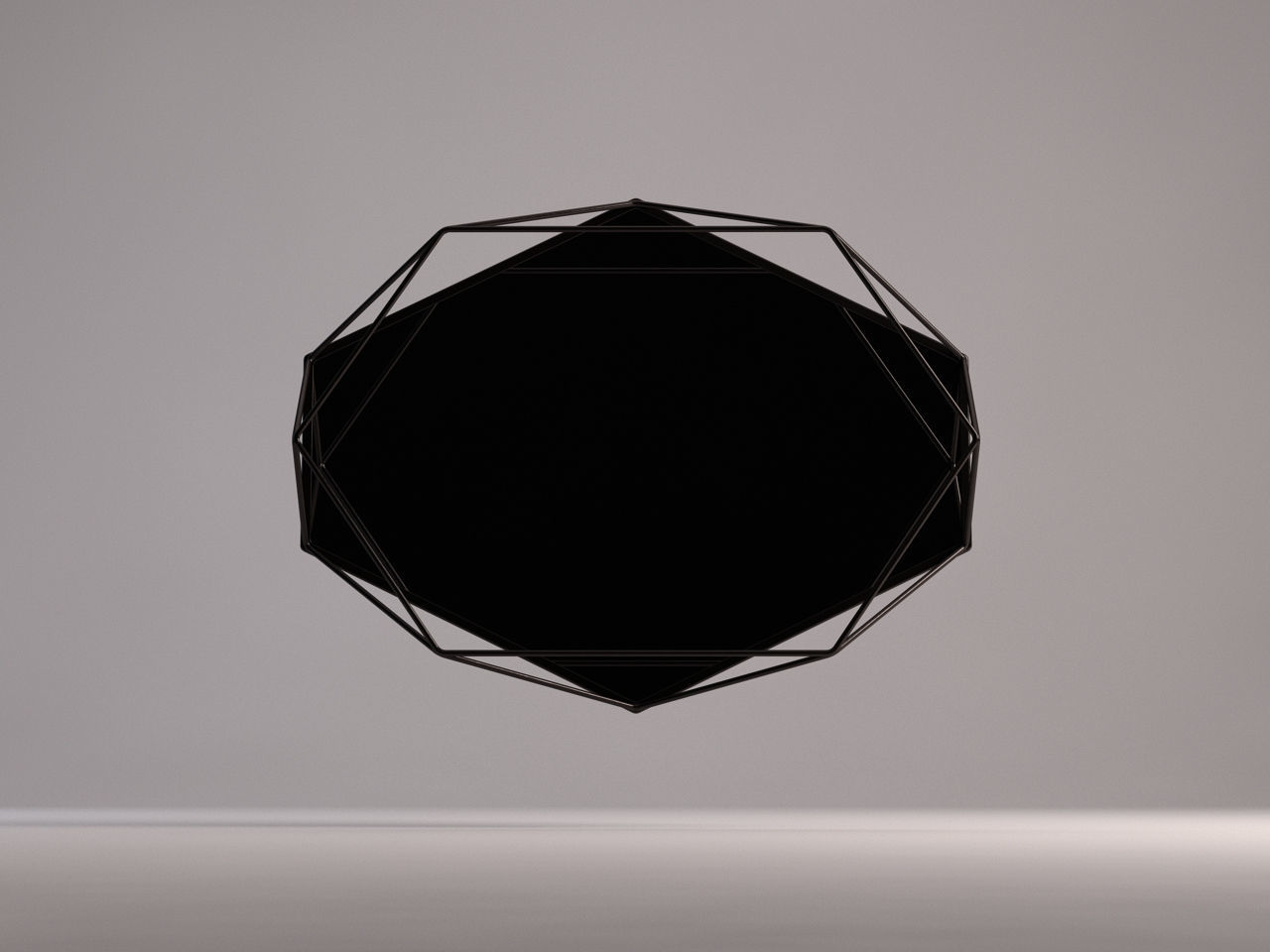 MIRROR---Tray geometric shape hanging from ceiling 3D model_14