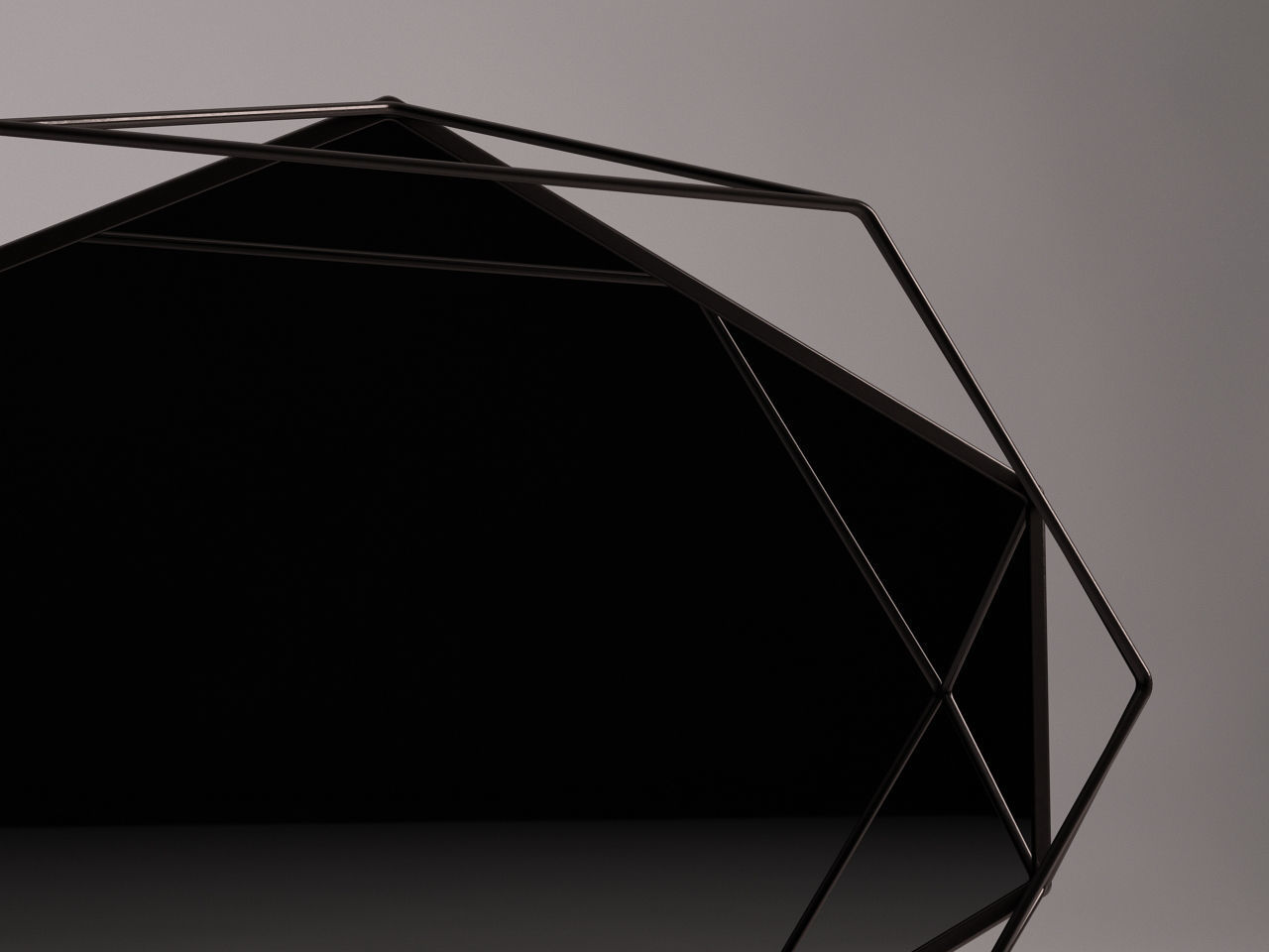 MIRROR---Tray geometric shape hanging from ceiling 3D model_16