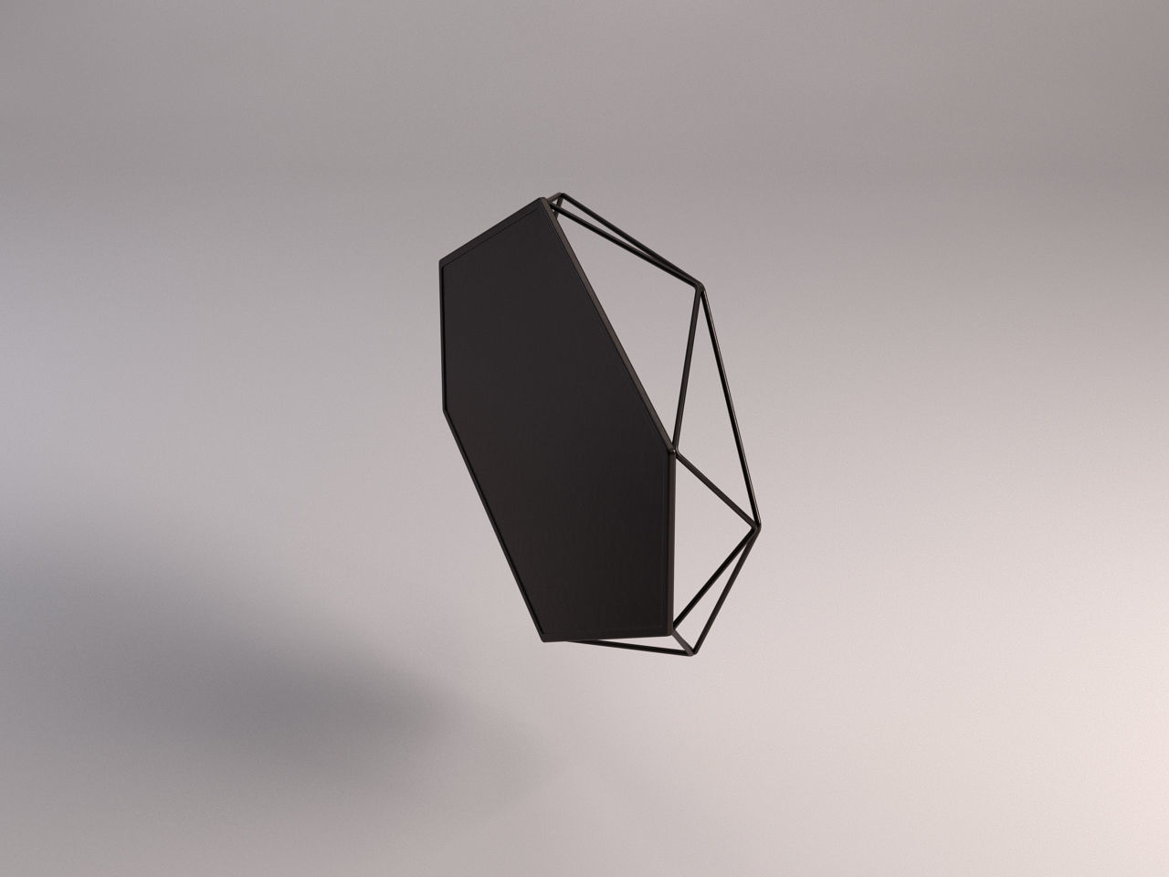 MIRROR---Tray geometric shape hanging from ceiling 3D model_6