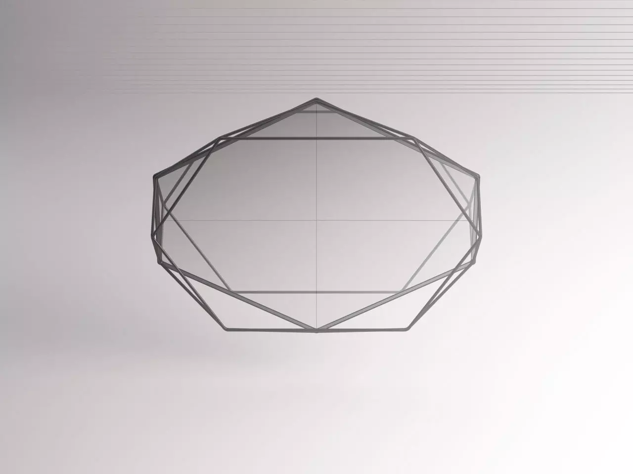 MIRROR---Tray geometric shape hanging from ceiling 3D model_0