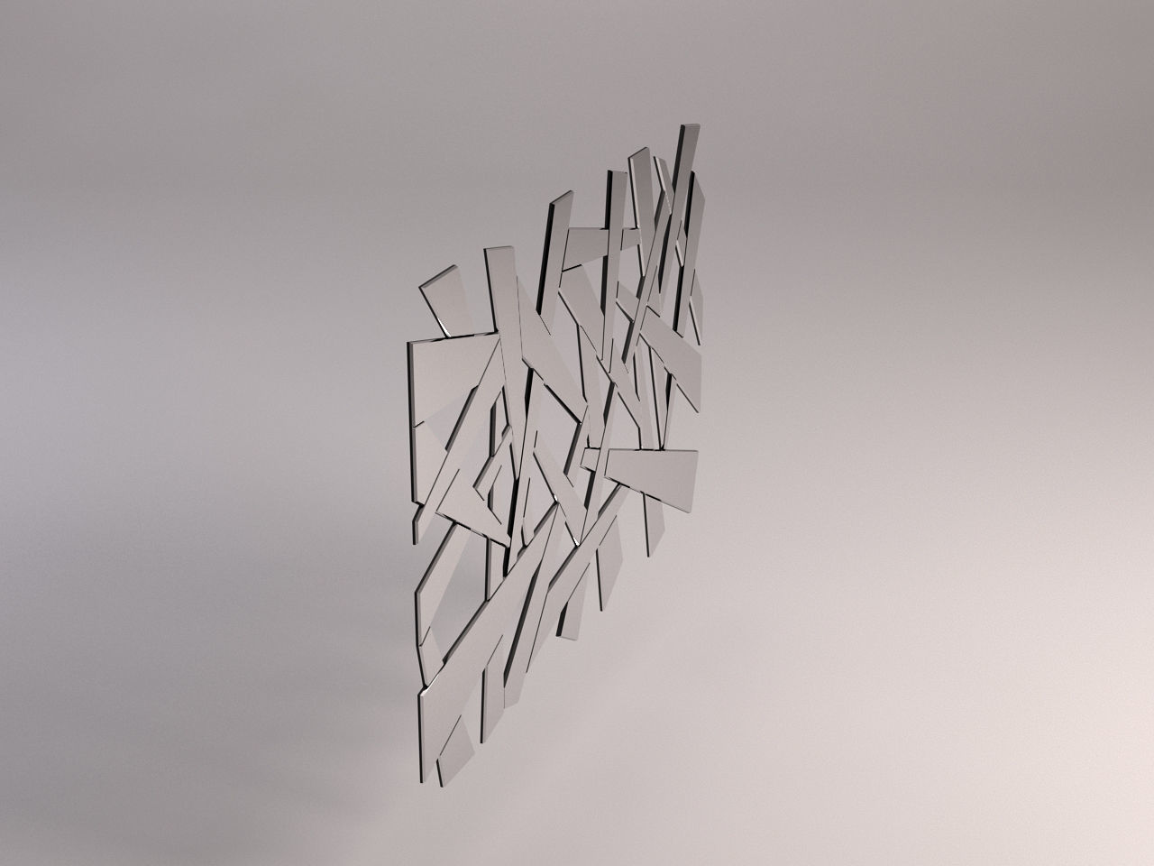 MIRROR---Broken metal pole 3D model_4