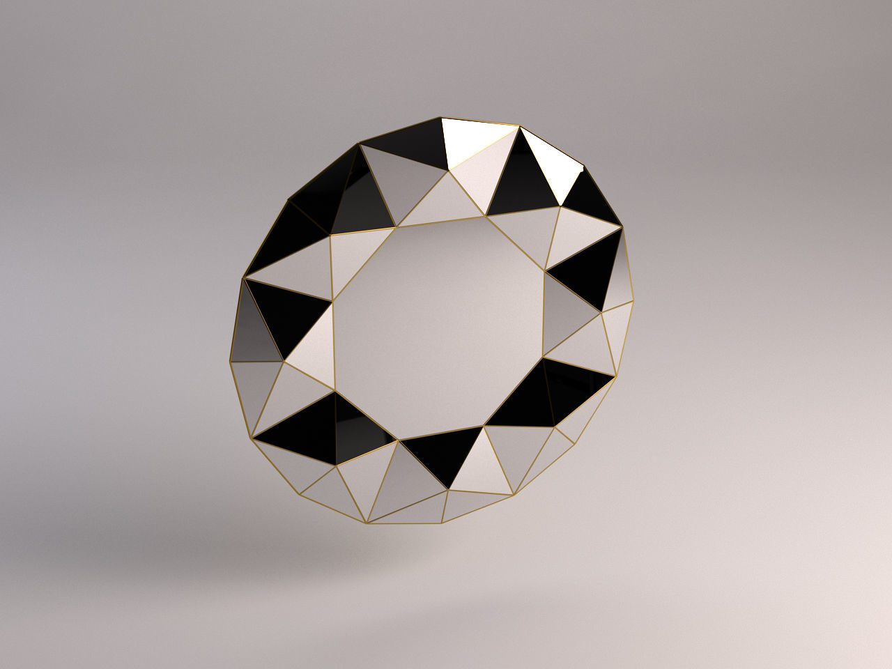 MIRROR---Triangular relief 3D model_2
