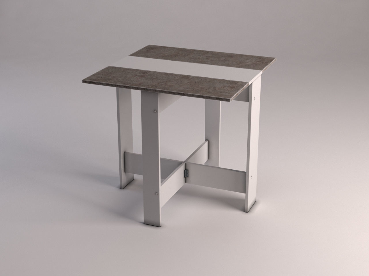 DINING TABLE---Folding table in MDF and concret 3D model_11