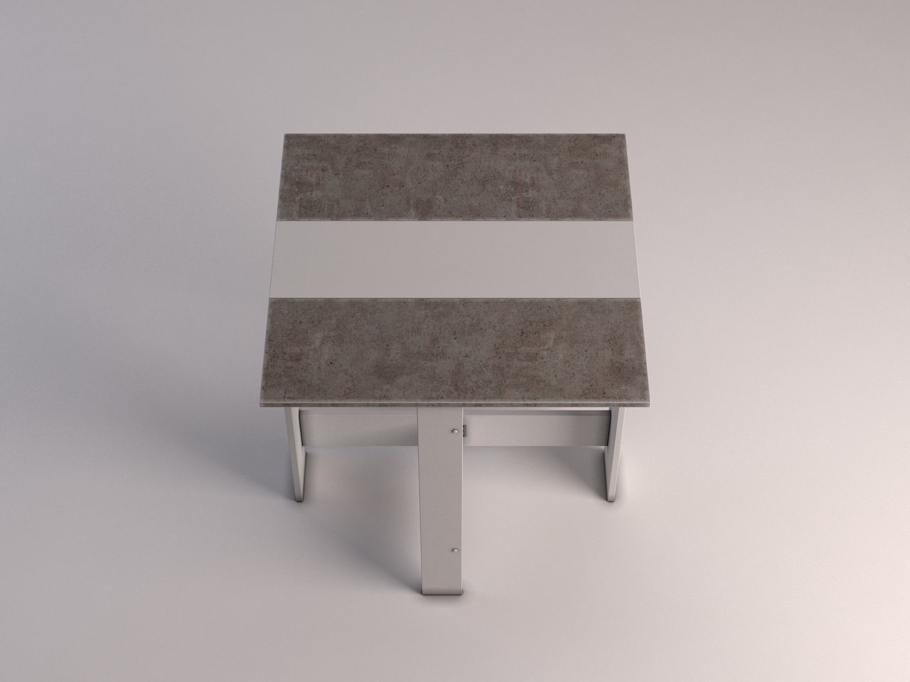 DINING TABLE---Folding table in MDF and concret 3D model_15