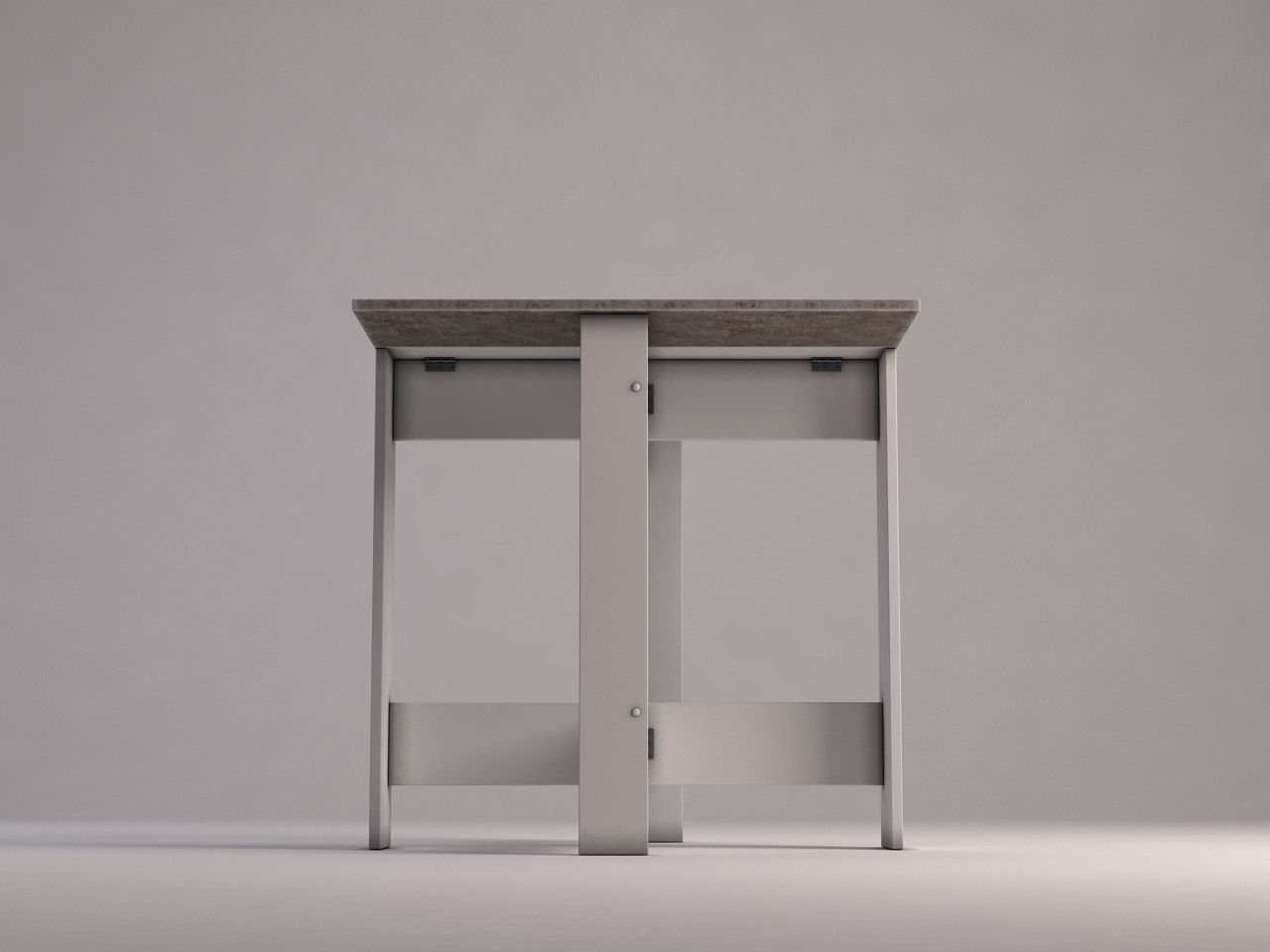 DINING TABLE---Folding table in MDF and concret 3D model_17