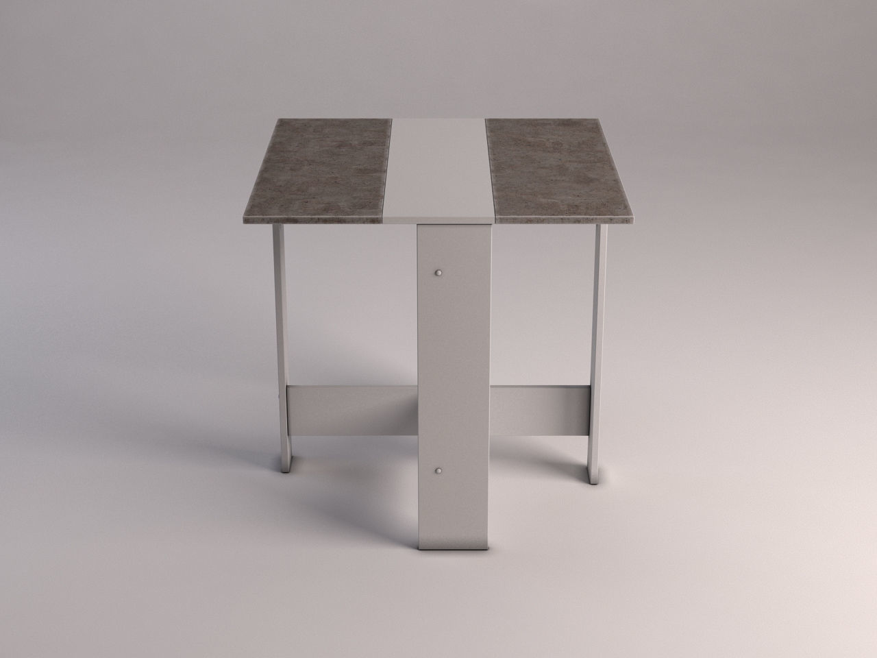 DINING TABLE---Folding table in MDF and concret 3D model_6