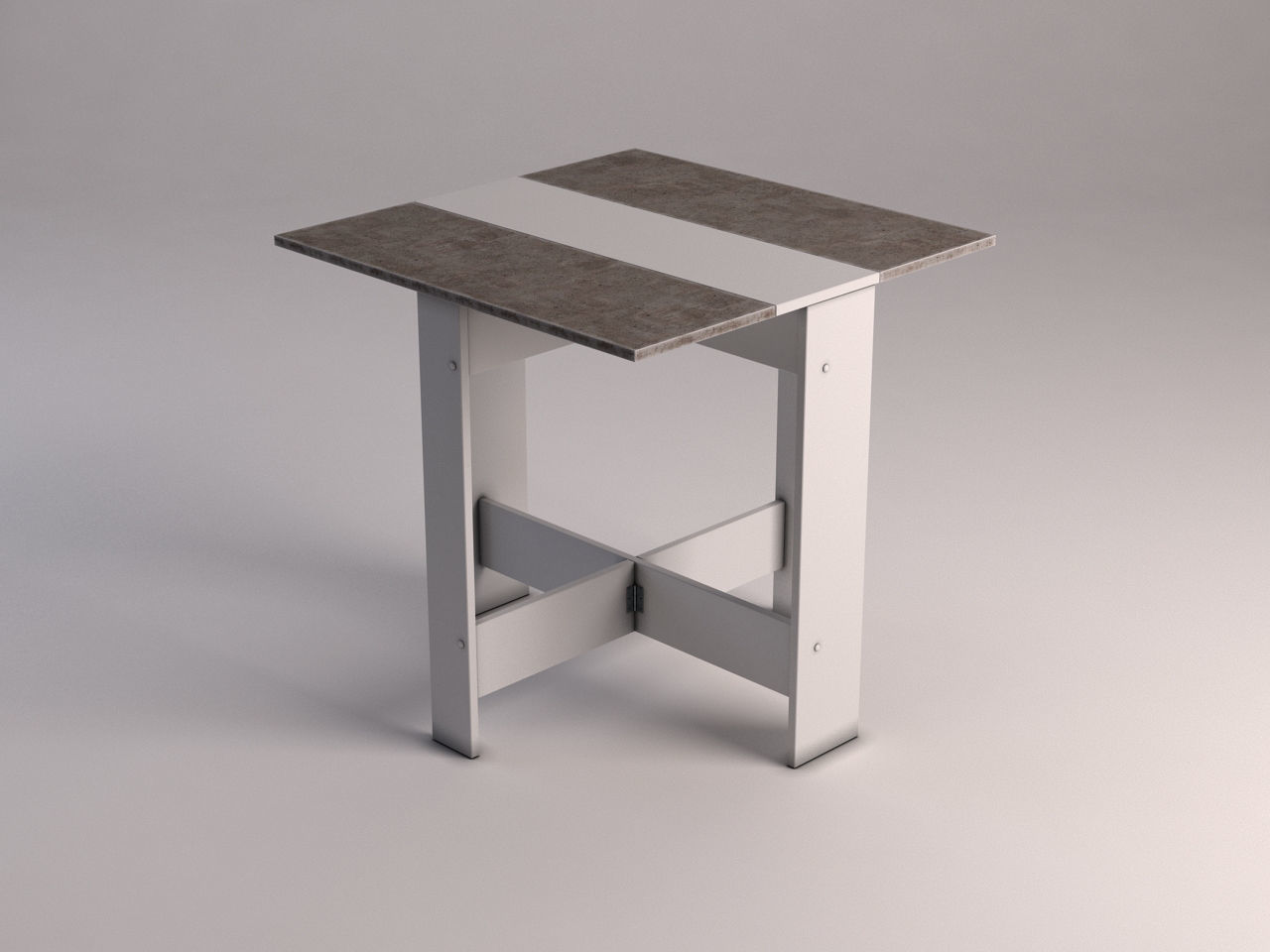 DINING TABLE---Folding table in MDF and concret 3D model_9