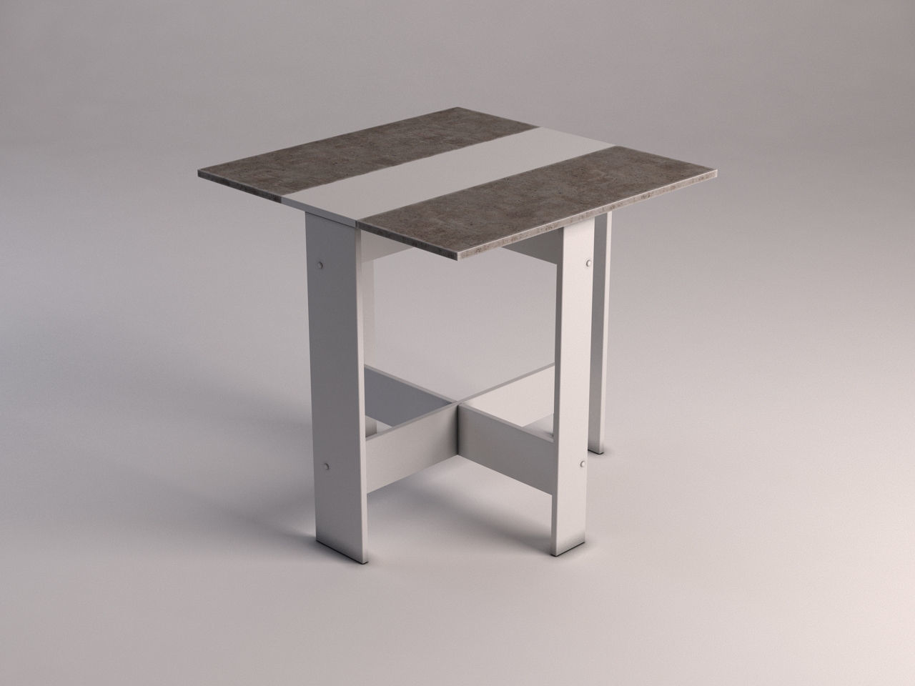 DINING TABLE---Folding table in MDF and concret 3D model_3