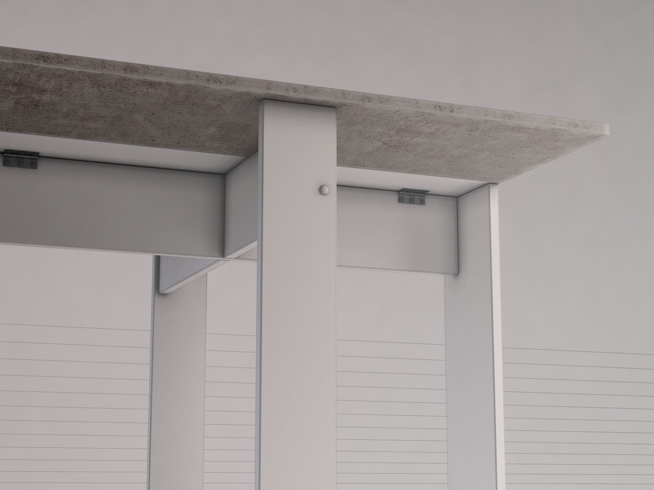 DINING TABLE---Folding table in MDF and concret 3D model_20