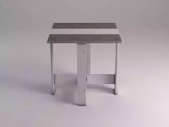 DINING TABLE---Folding table in MDF and concret 3D model