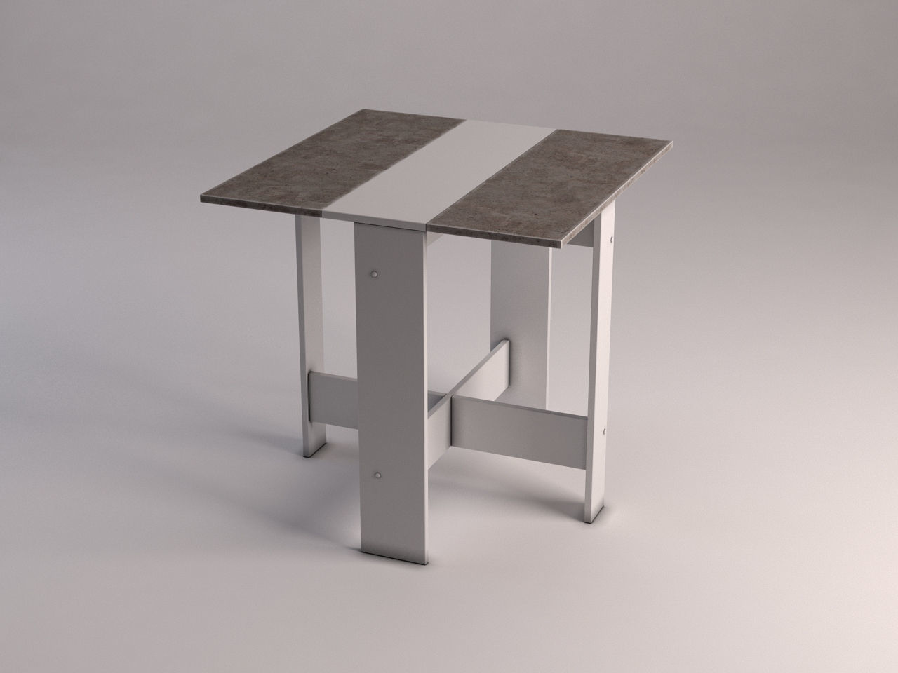 DINING TABLE---Folding table in MDF and concret 3D model_5