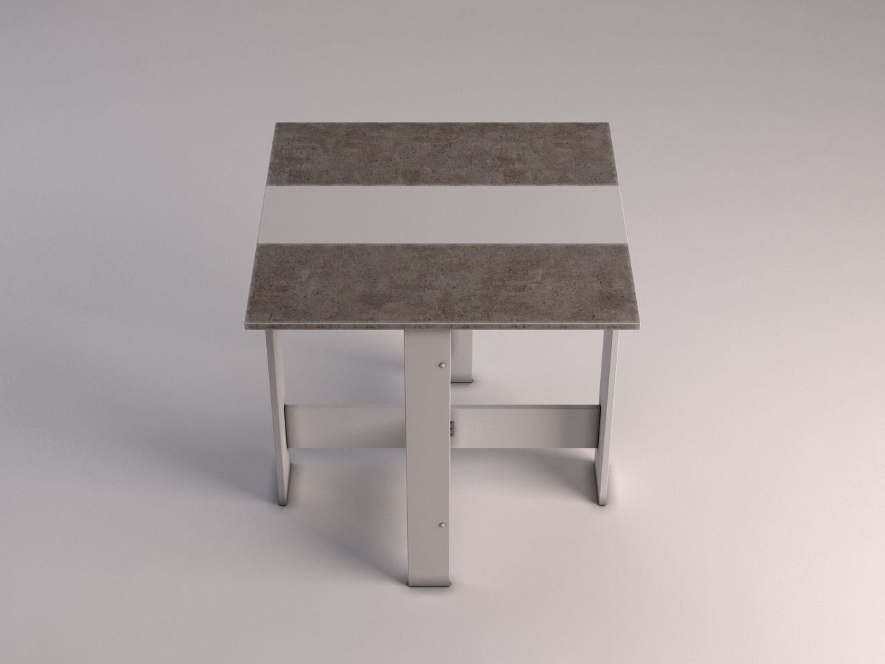 DINING TABLE---Folding table in MDF and concret 3D model_14