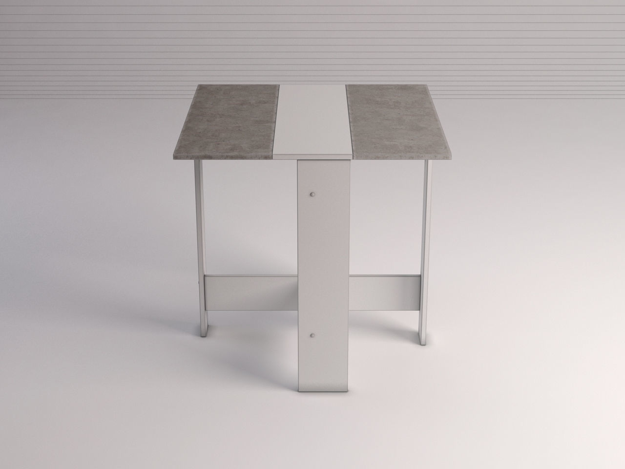 DINING TABLE---Folding table in MDF and concret 3D model_7