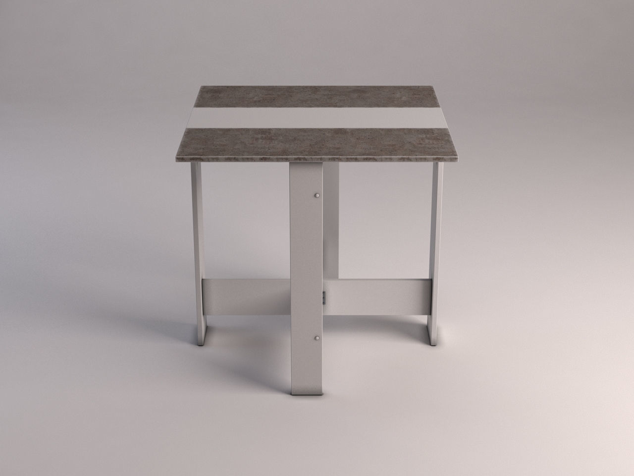 DINING TABLE---Folding table in MDF and concret 3D model_12