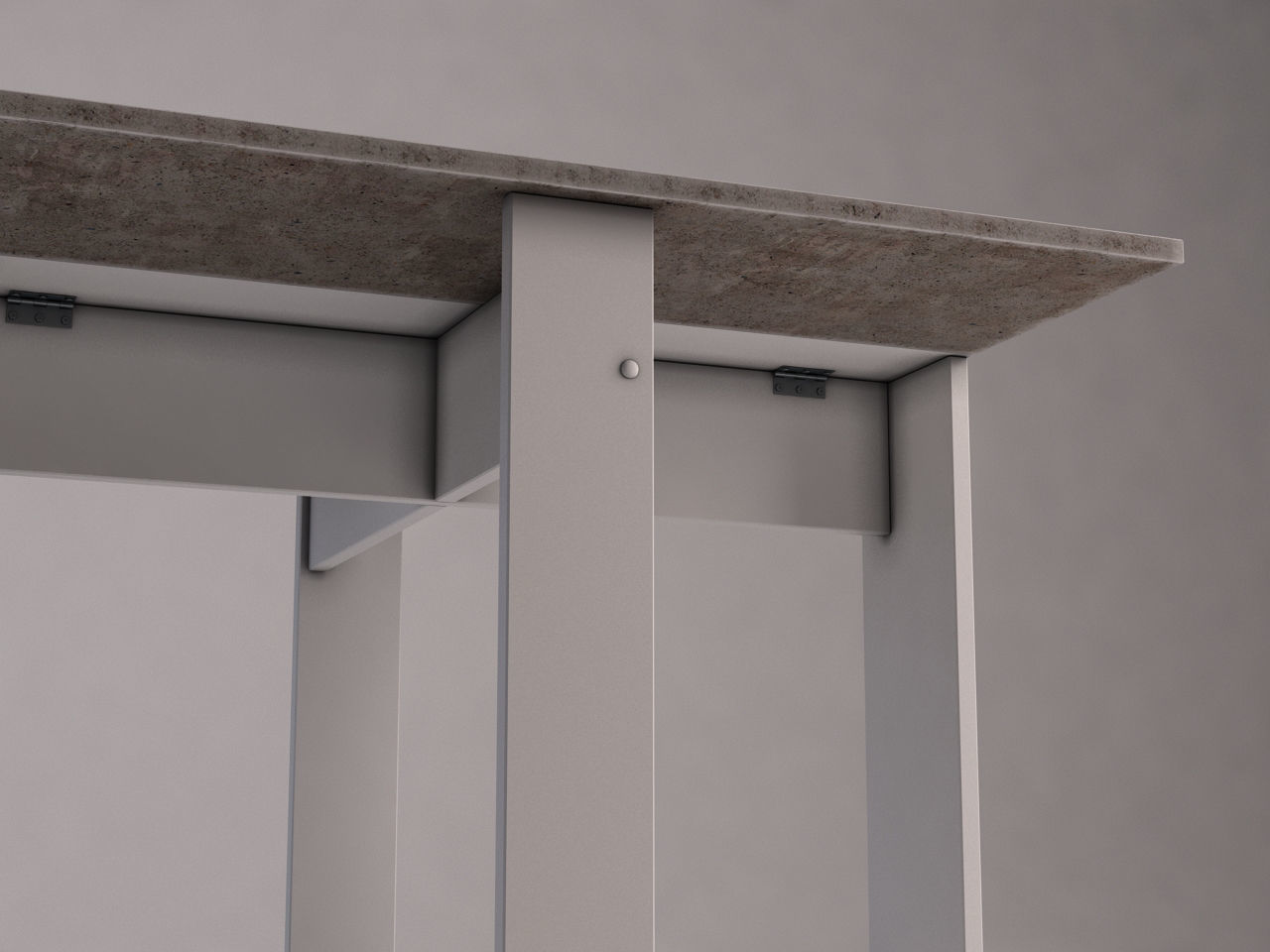 DINING TABLE---Folding table in MDF and concret 3D model_19