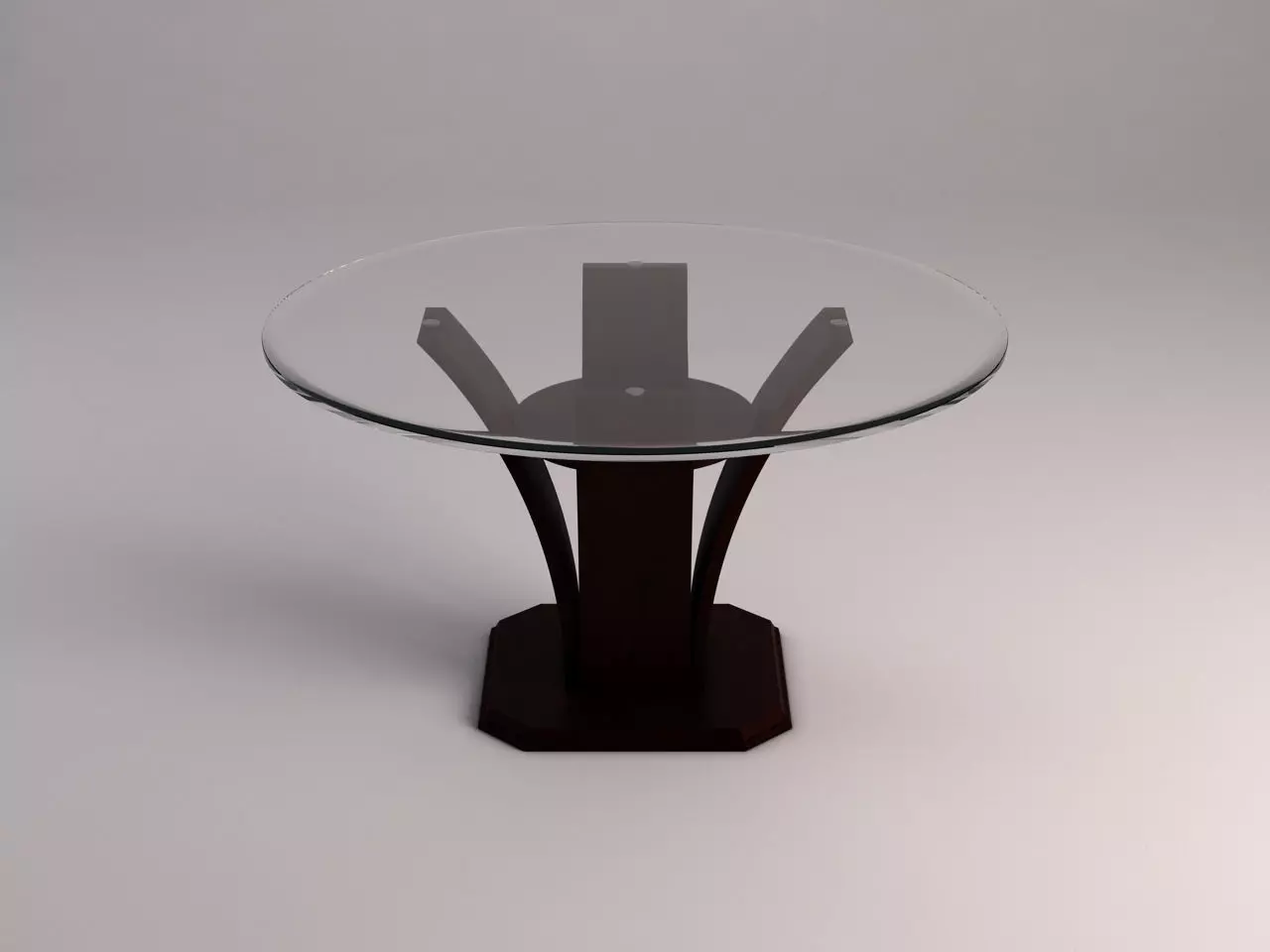 DINING TABLE---Round support with flared pedestal 3D model_0