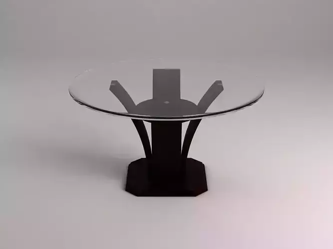 DINING TABLE---Round support with flared pedestal 3D model