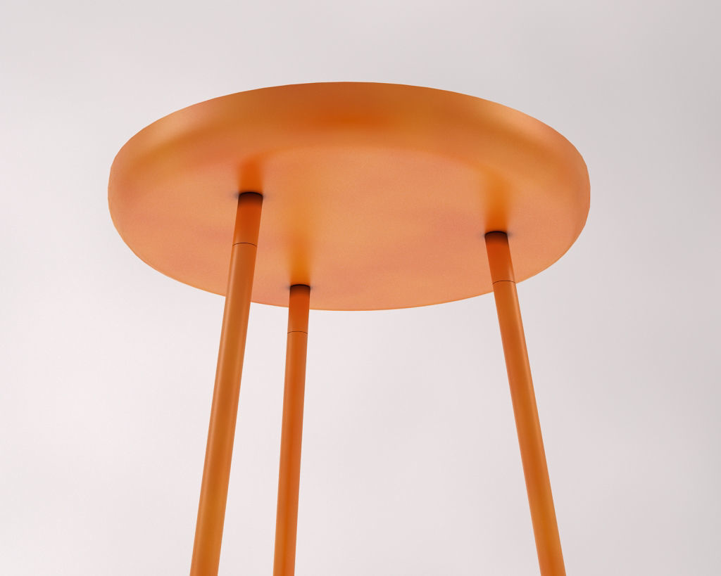 SIDE TABLE---Plate and tripod 3D model_17