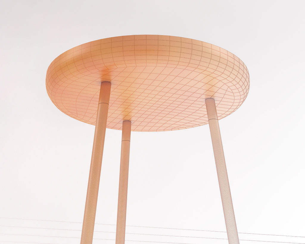 SIDE TABLE---Plate and tripod 3D model_18