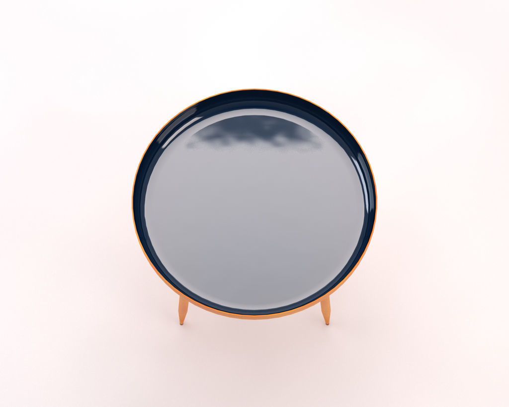 SIDE TABLE---Plate and tripod 3D model_19