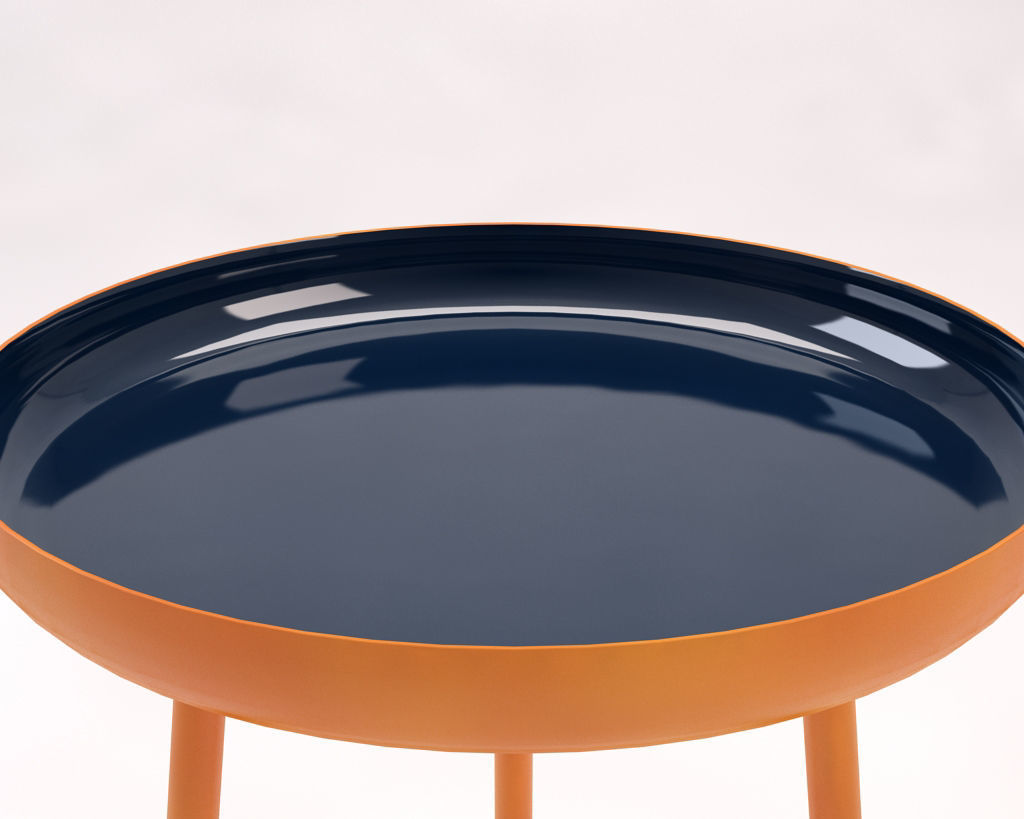 SIDE TABLE---Plate and tripod 3D model_13