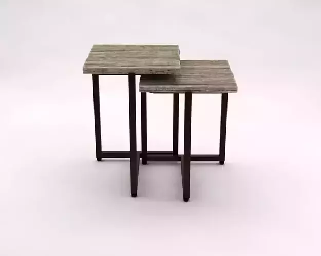 SIDE TABLE---Square and tripod in T 3D model