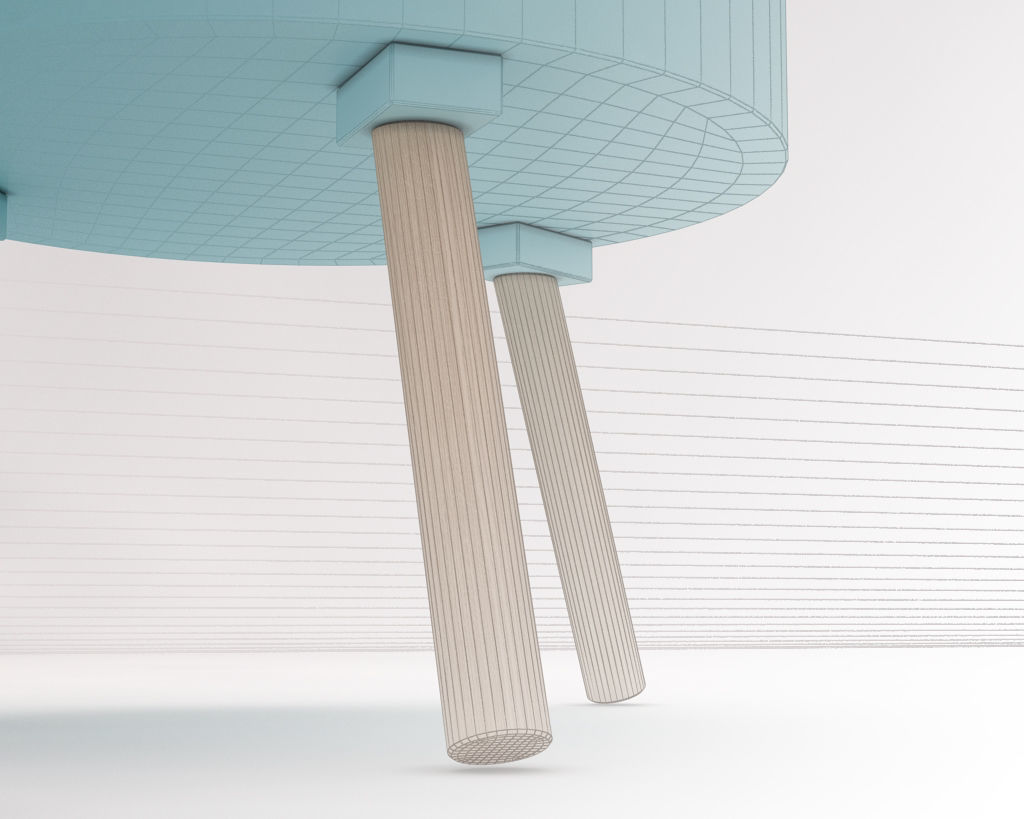SIDE TABLE---Chest and tripod 3D model_17