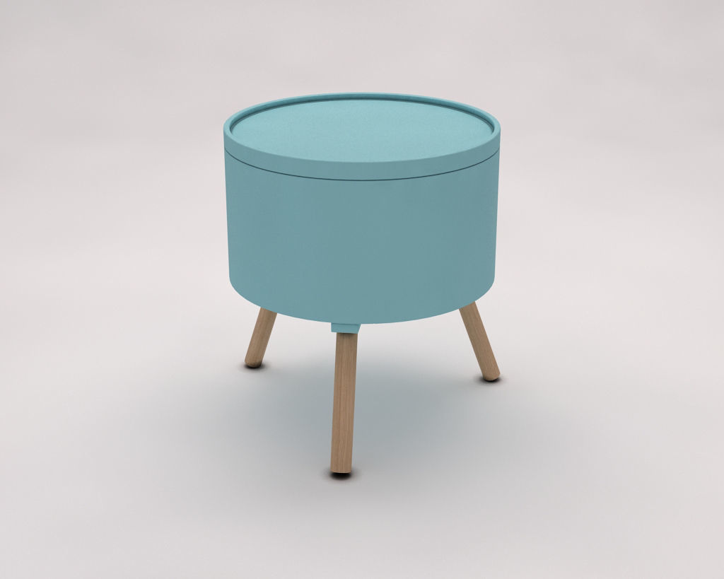 SIDE TABLE---Chest and tripod 3D model_6