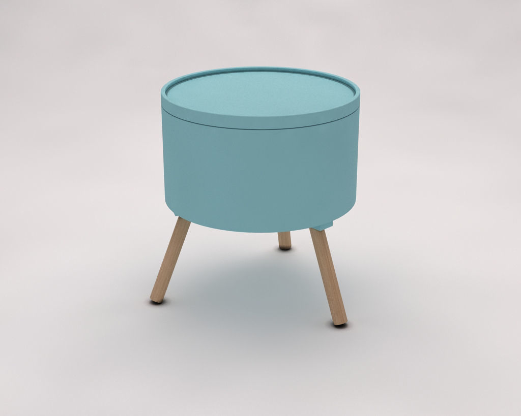 SIDE TABLE---Chest and tripod 3D model_3