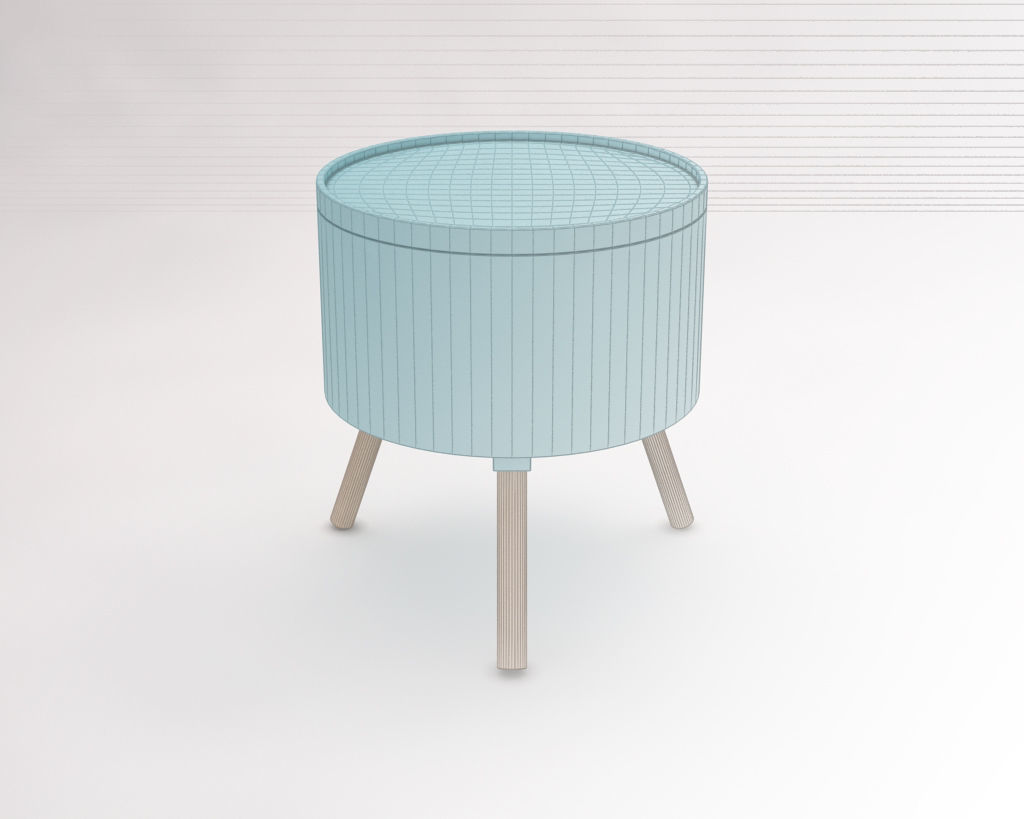 SIDE TABLE---Chest and tripod 3D model_1