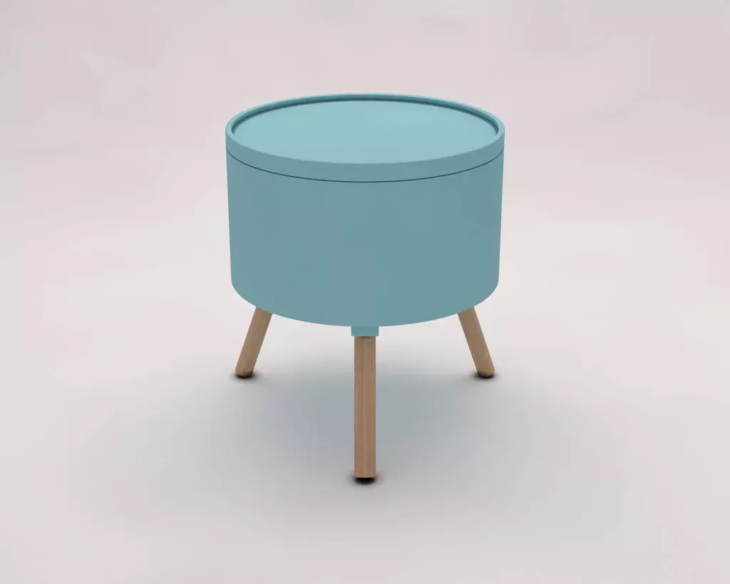 SIDE TABLE---Chest and tripod 3D model_0