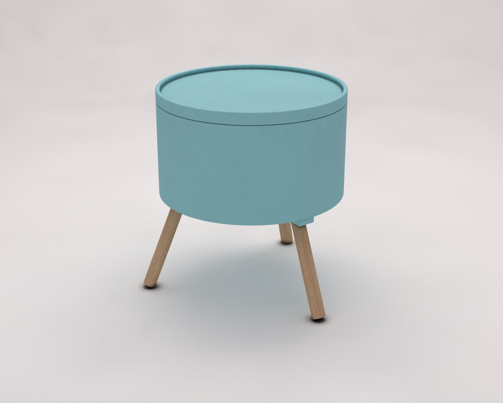 SIDE TABLE---Chest and tripod 3D model_8