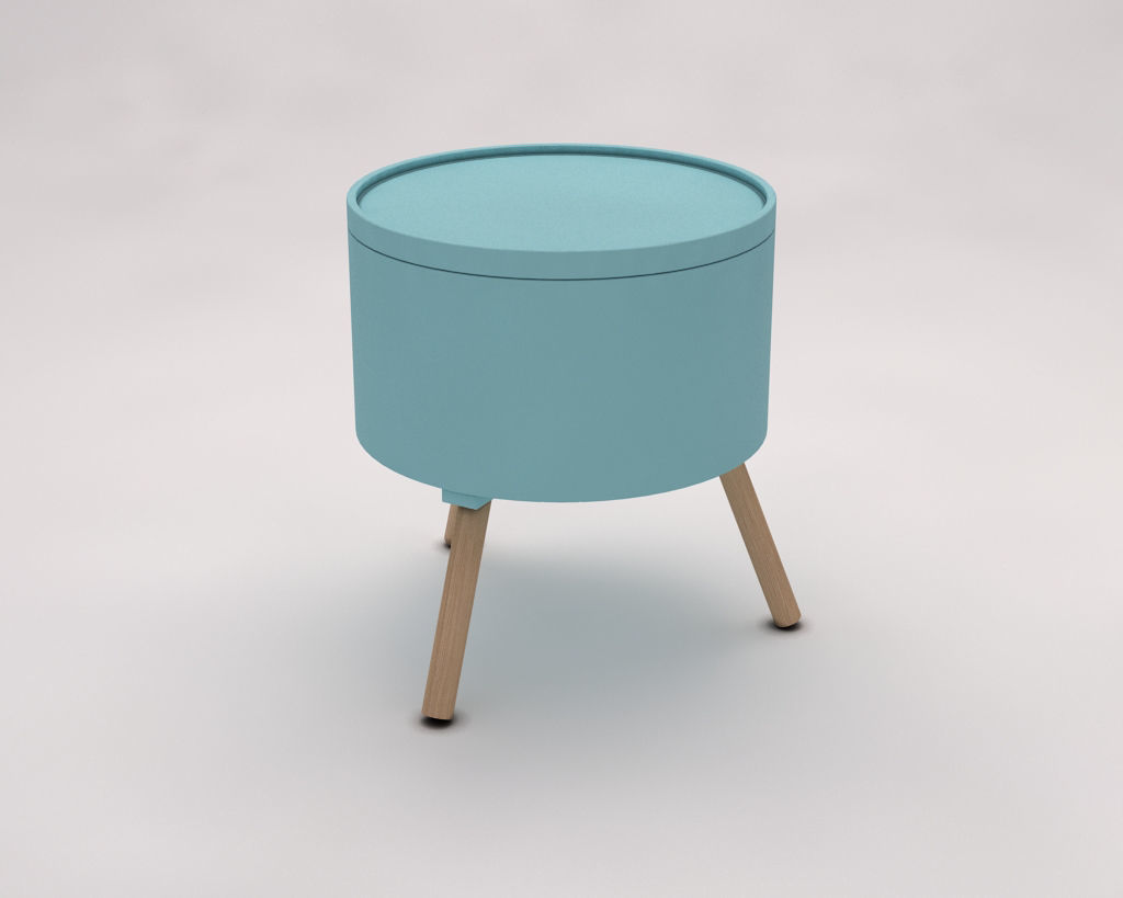 SIDE TABLE---Chest and tripod 3D model_5