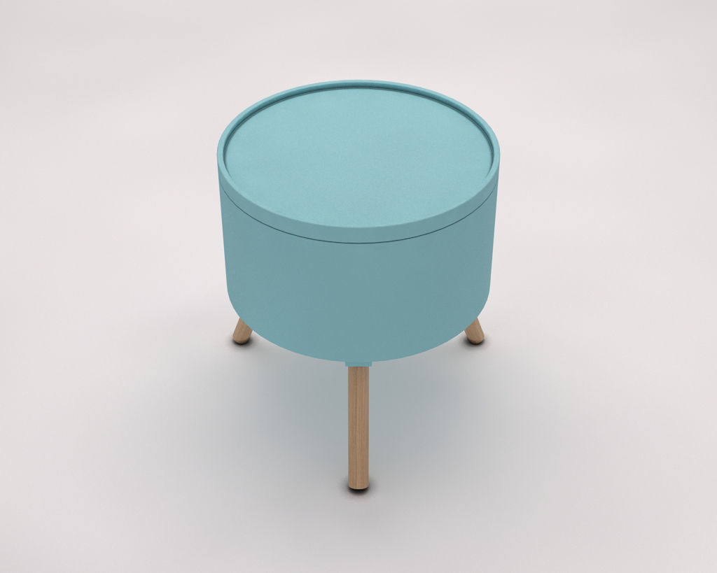 SIDE TABLE---Chest and tripod 3D model_10