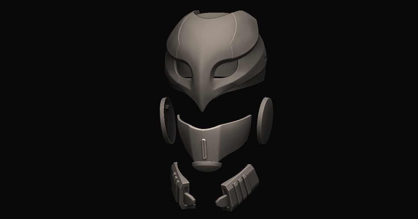 Celestial Nighthawk exotic helmet 3D print model_9