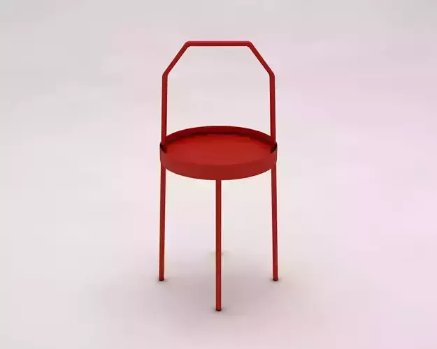 SIDE TABLE---Iron support with handle 3D model