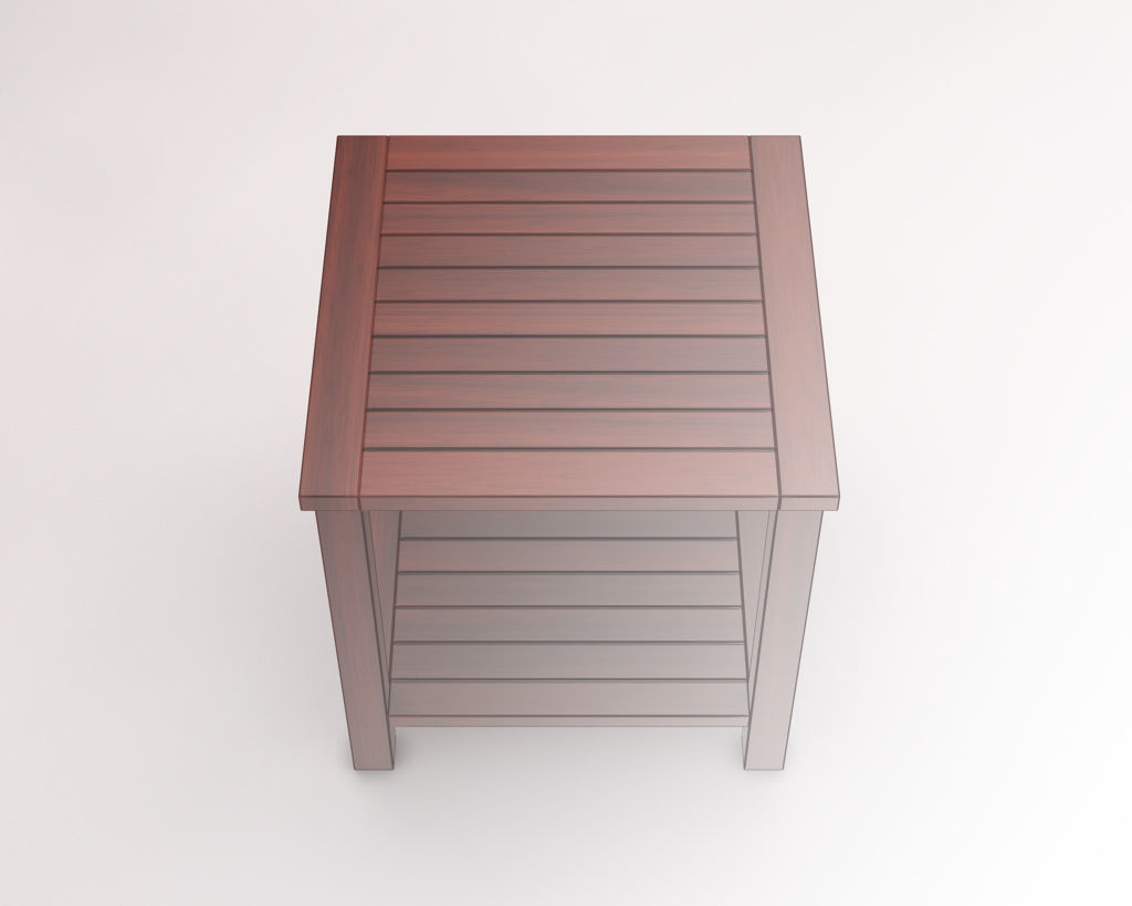 SIDE TABLE---Double square and wooden lath 3D model_13