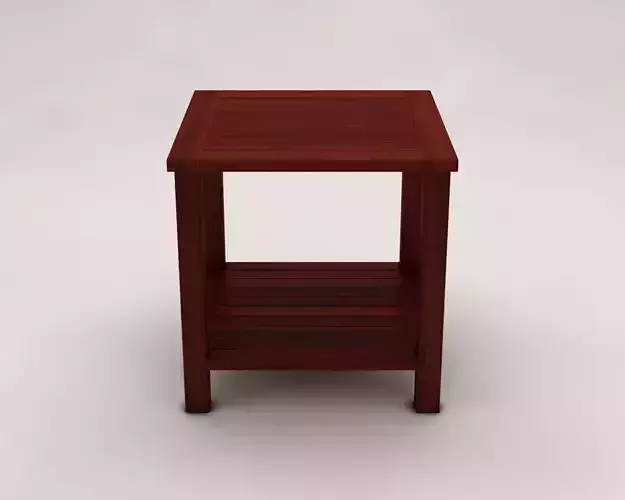 SIDE TABLE---Double square and wooden lath 3D model